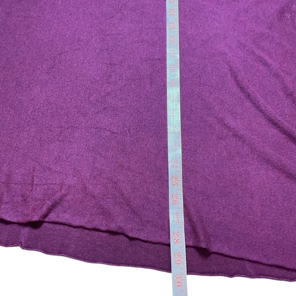 EILEEN FISHER Jersey Knit Long Sleeve Scoop Neck Shark Bite Hem Tunic Top Sz L - Picture 6 of 8